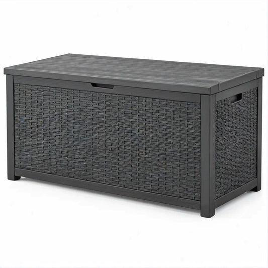 Rechteckige Aufbewahrungsbox aus PP, Anthrazit, 123 x 53,5 x 57,6 cm, 305 l